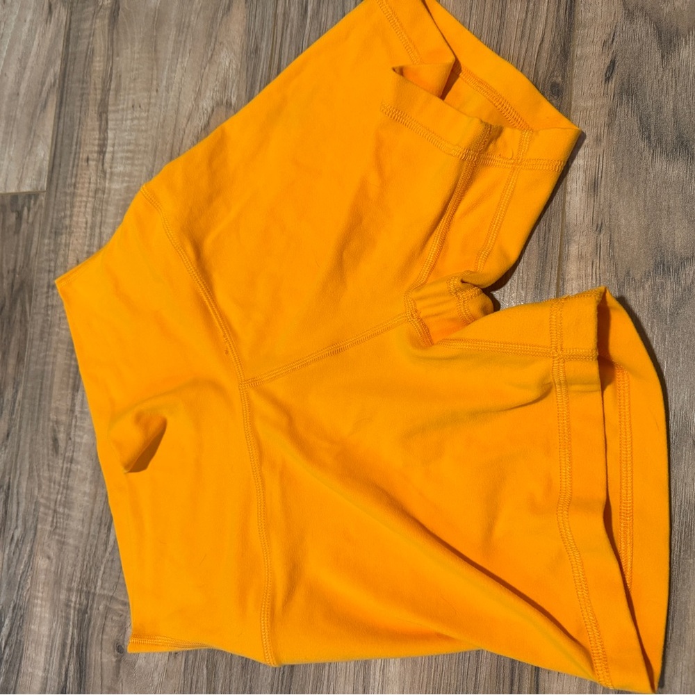 Aritzia Orange Bike Shorts